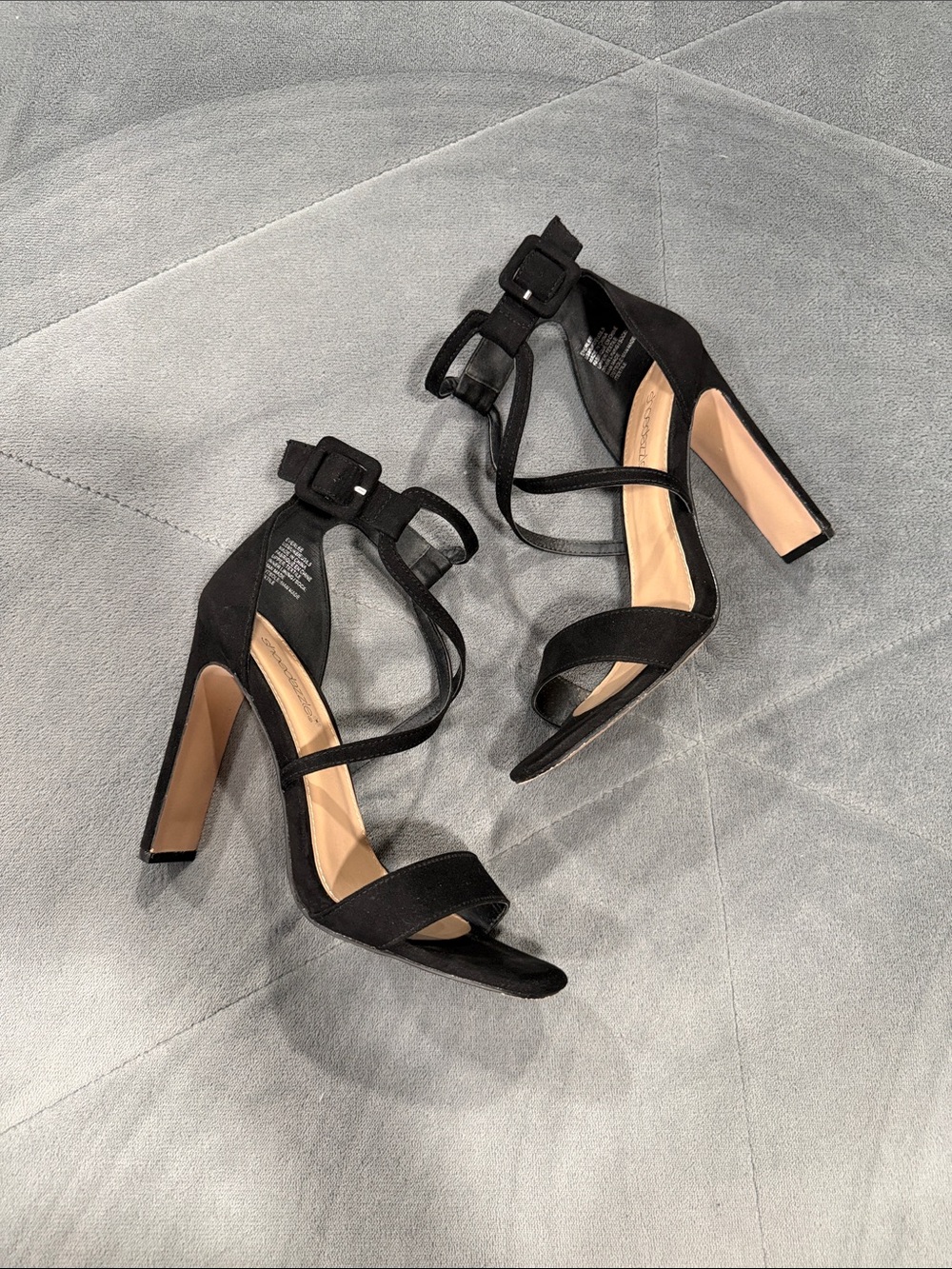 Classic Black Strappy High Heel Sandals
